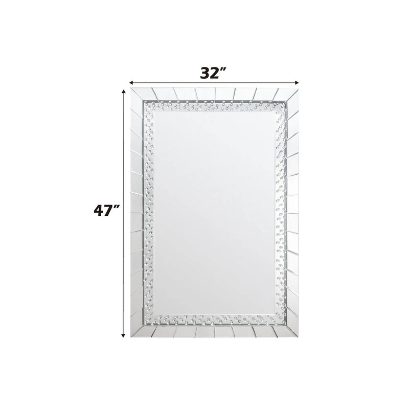 Nysa Mirrored & Faux Crystals Accent Mirror by HouseOfZazla
