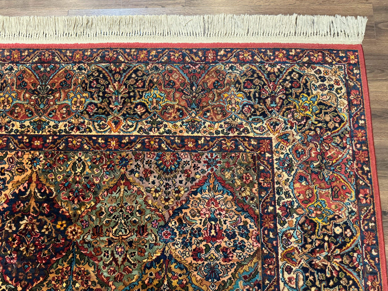 Karastan Rug 8.8 x 10.6, Multicolor Panel Kirman Rug #717, Original 700 Series, Wool by Jewel Rugs