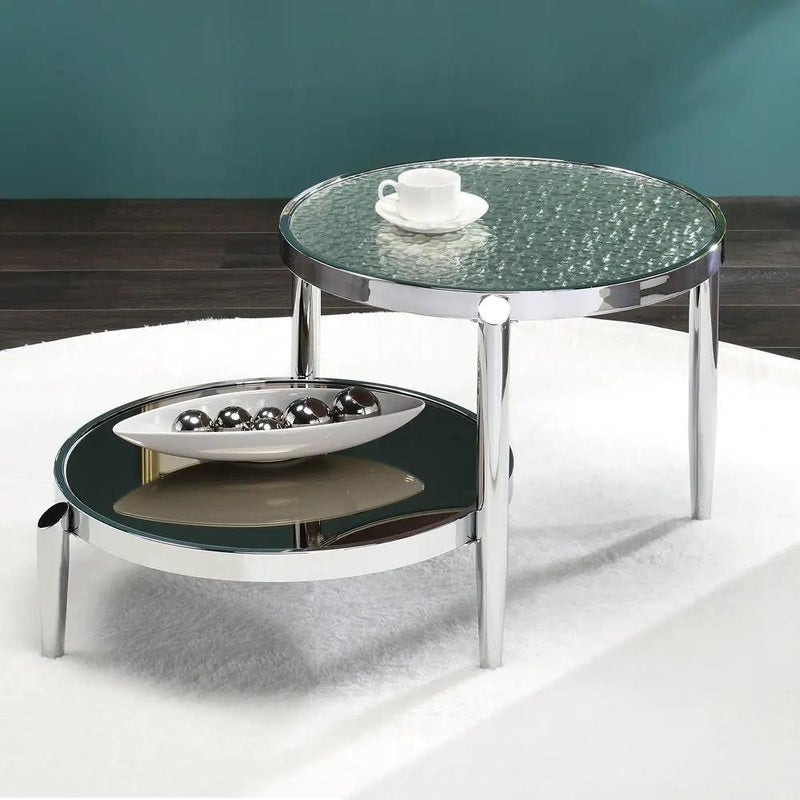 Abbe - Coffee Table - Glass & Chrome by Unique Piece Furniture