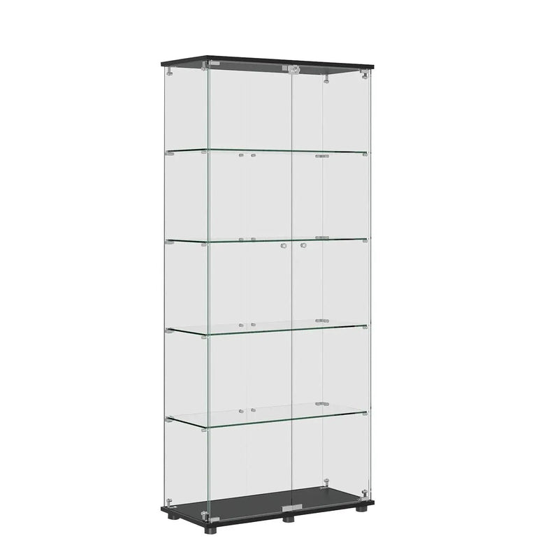 Display Cabinet With Shelf Double Doors And Lock by HouseOfZazla