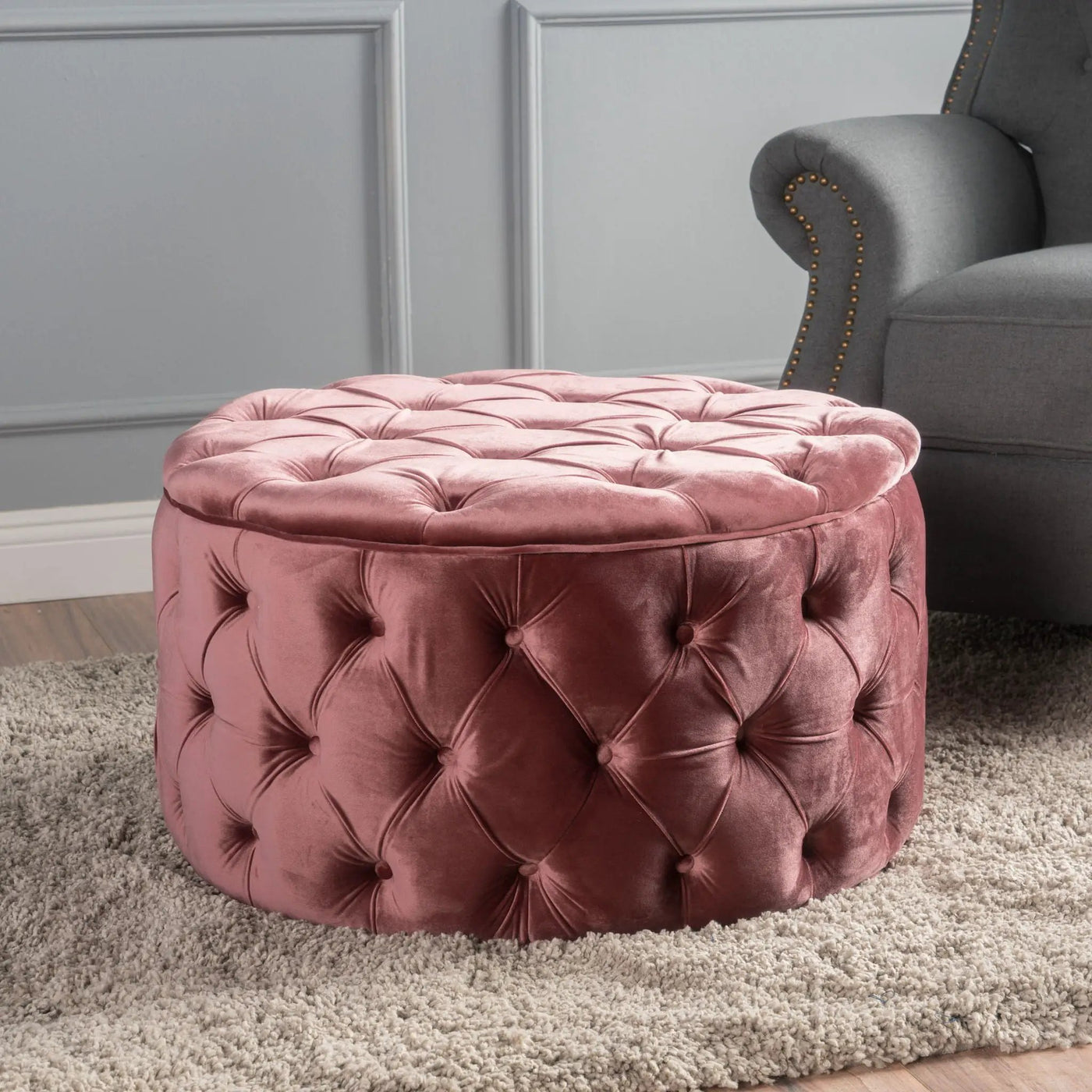 Modern Glam Ottoman Velvet by HouseOfZazla