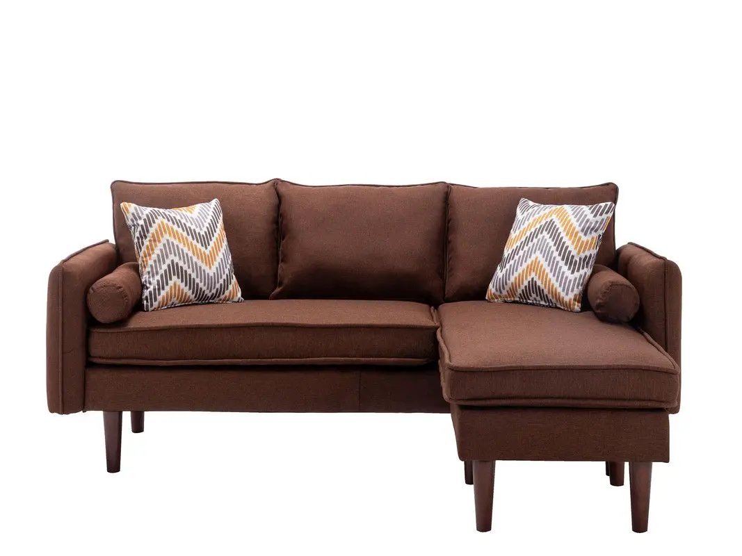 Mia - Sectional Sofa Chaise With USB Charger And Pillows by Unique Piece Furniture