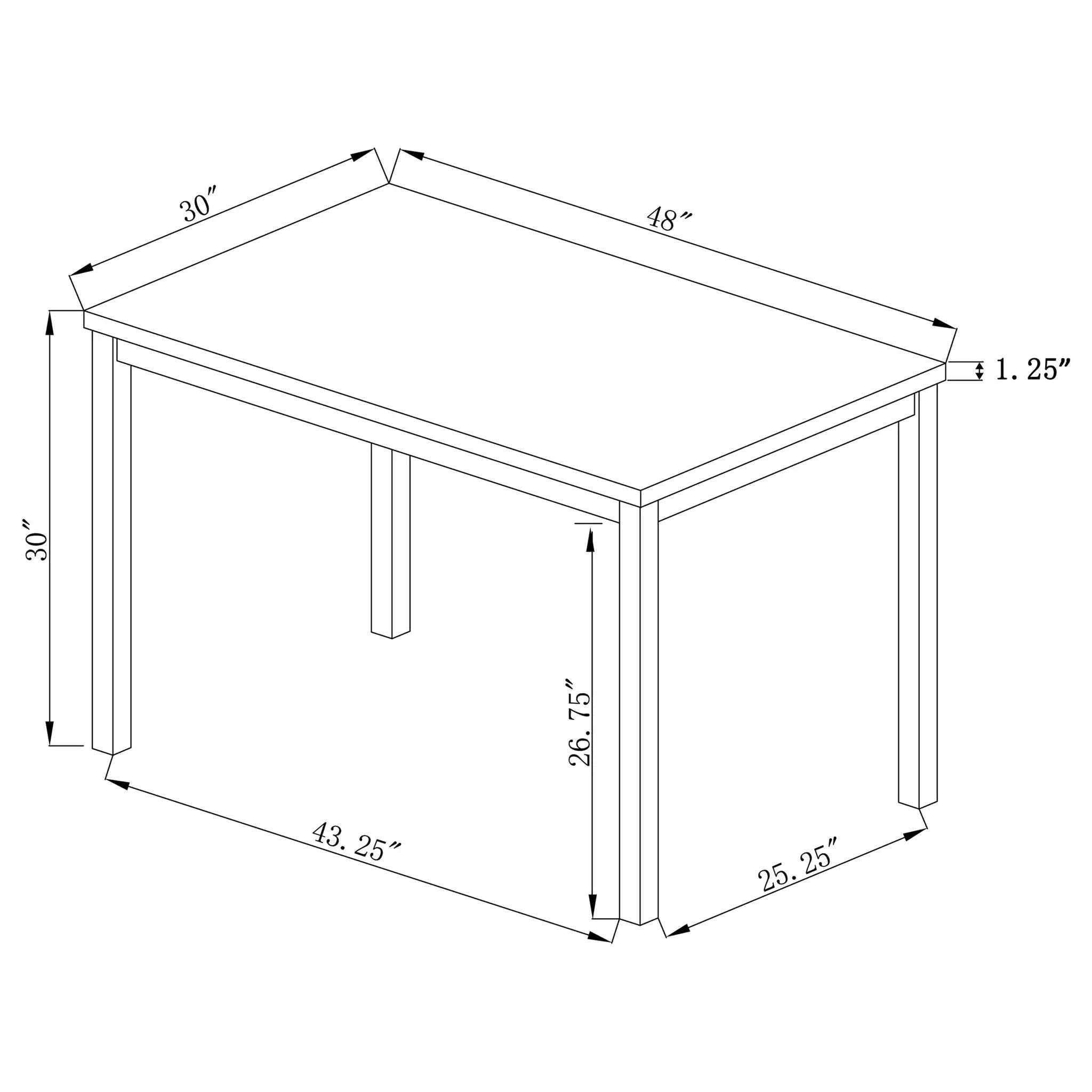 Rectangle Dining Table - Gray by HouseOfZazla