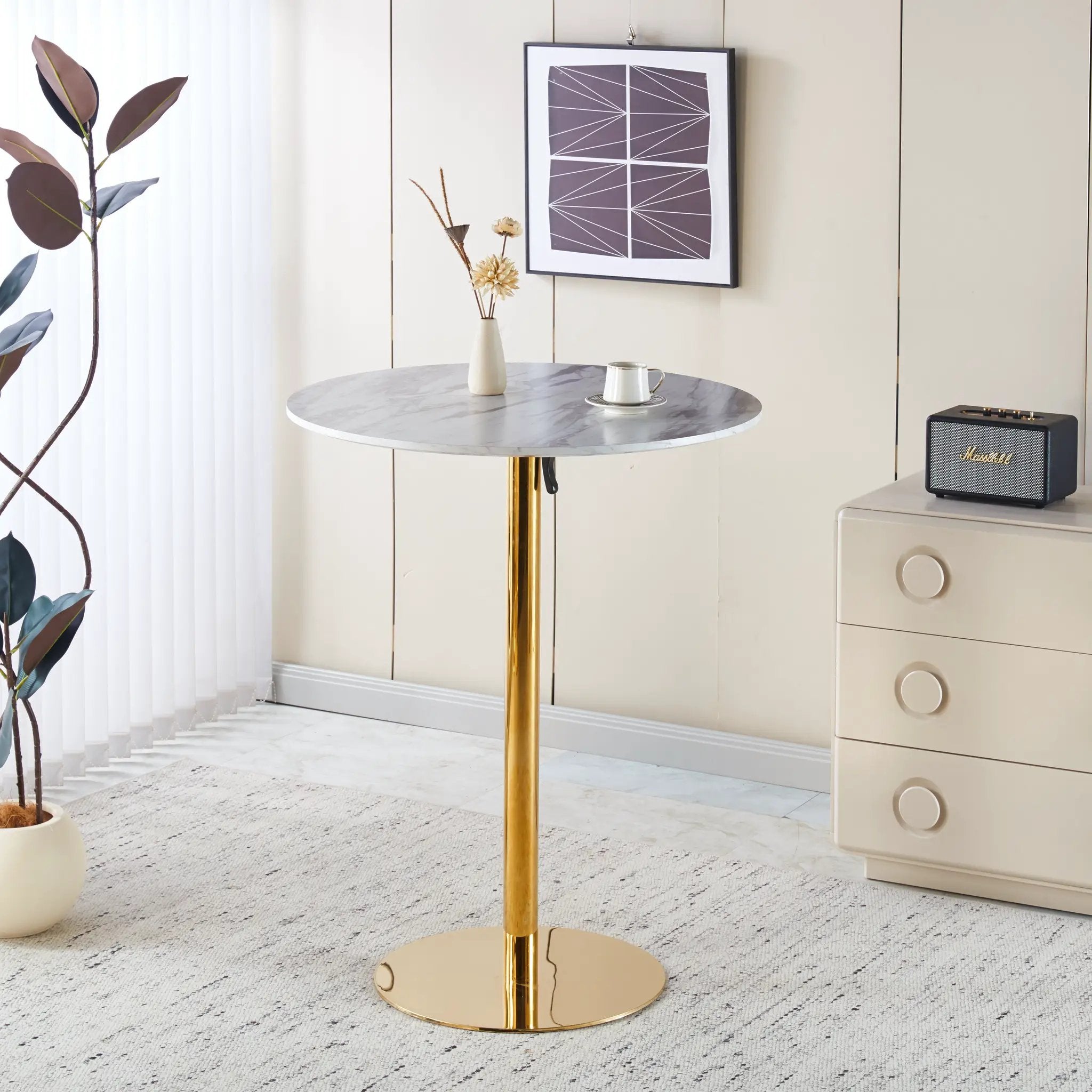 31.5" Folding Golden And Table by HouseOfZazla