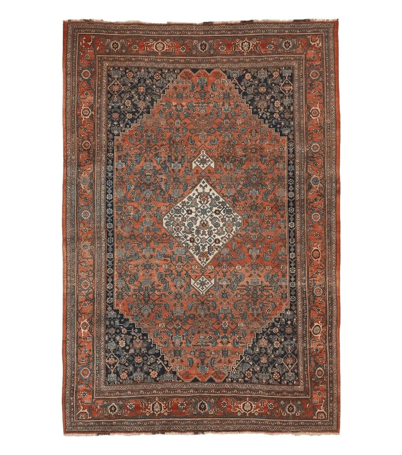 Antique Persian Bidjar Rug 8x12, Rare Persian Carpet by Jewel Rugs