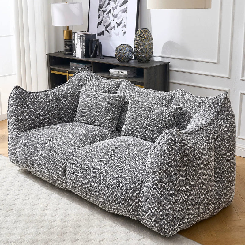 Comfortable Dual Beanbag Chair With High Resilience Foam Core For 2 People by HouseOfZazla