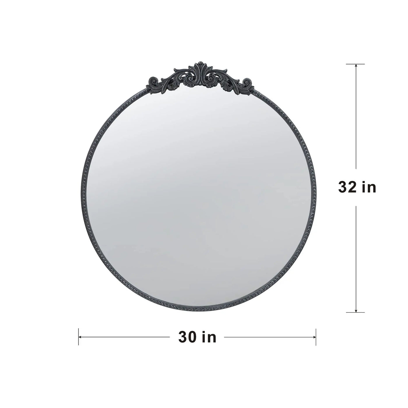 Classic Design Mirror With Baroque Inspired Frame For Bathroom, Entryway Console Lean Against Wall by Unique Piece Furniture