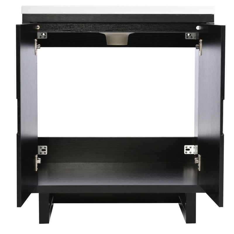 Bathroom Vanity Set With Sink, Combo Cabinet, Bathroom Storage Cabinet, Solid Wood Frame by HouseOfZazla