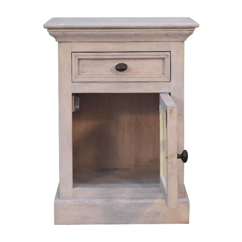 Glazed Bedside Table - Stone White by HouseOfZazla