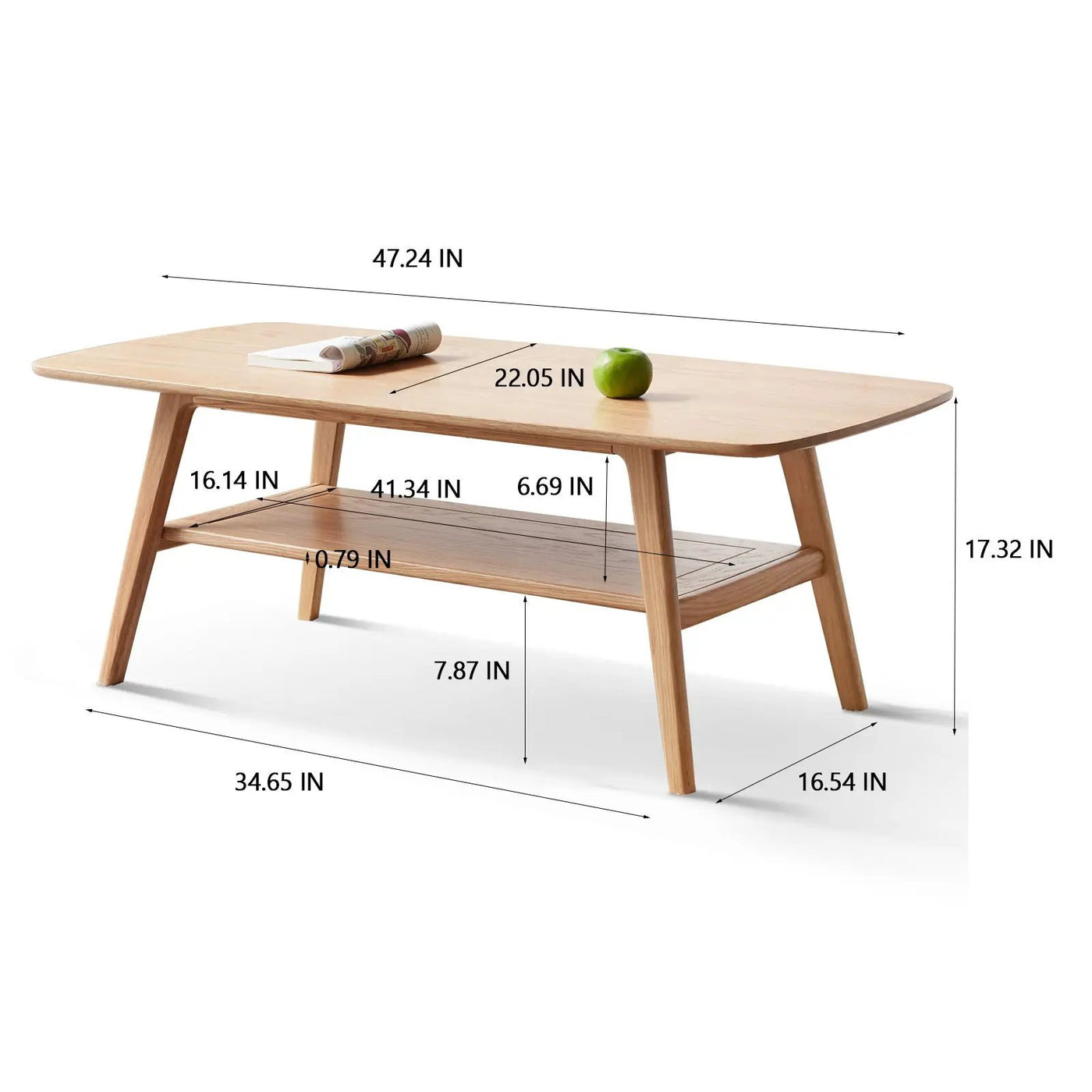 Low Coffee Table With Storage Shelf by HouseOfZazla