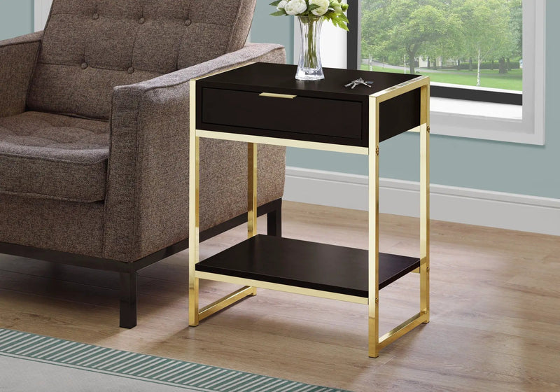 Accent Side Table, Storage Drawer, Spacious Tabletop by Unique Piece Furniture