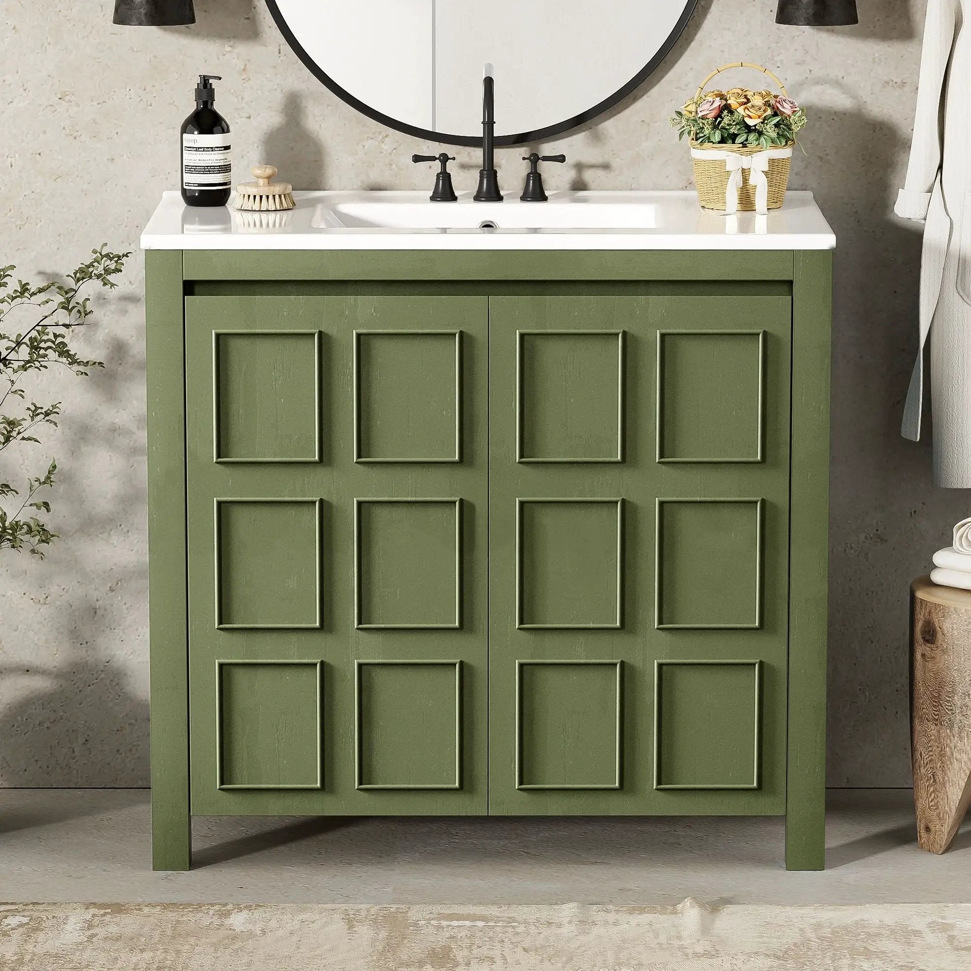 Bathroom Vanity Organizer With Sink, Combo Cabinet Set, Bathroom Storage Cabinet by Unique Piece Furniture