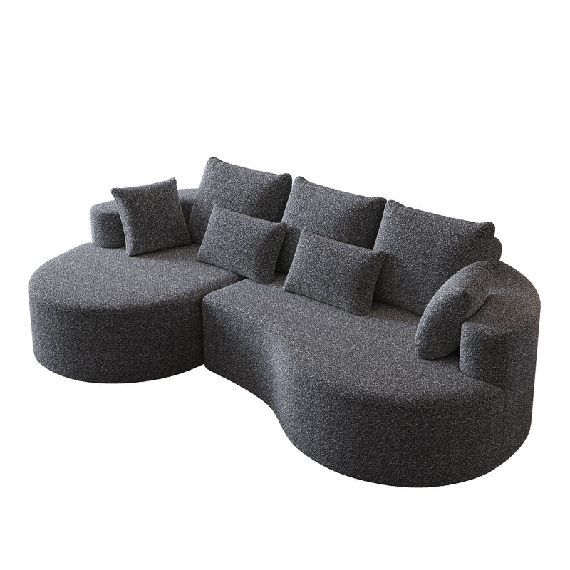 Curved Oversized Sectional Sofa With Extra Deep Seat by HouseOfZazla