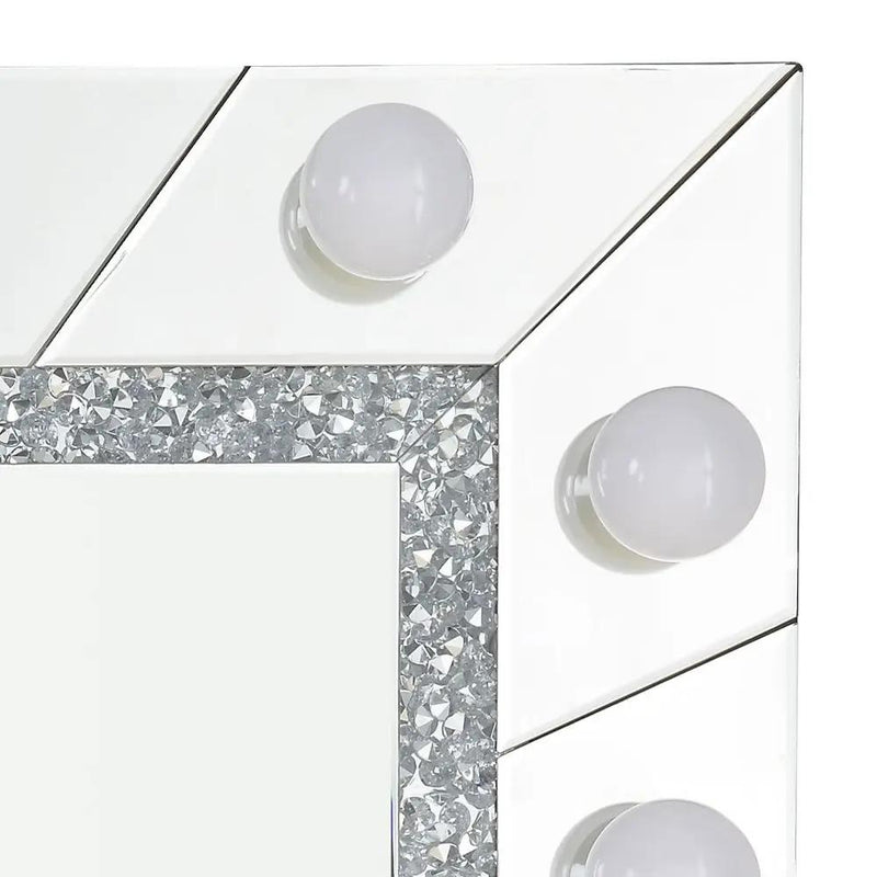 Noralie - 28" Accent Mirror - Mirrored & Faux Diamonds by Unique Piece Furniture