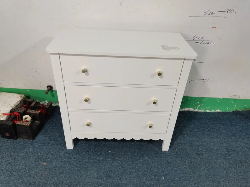 White 3 Drawer Dresser for Bedroom by HouseOfZazla