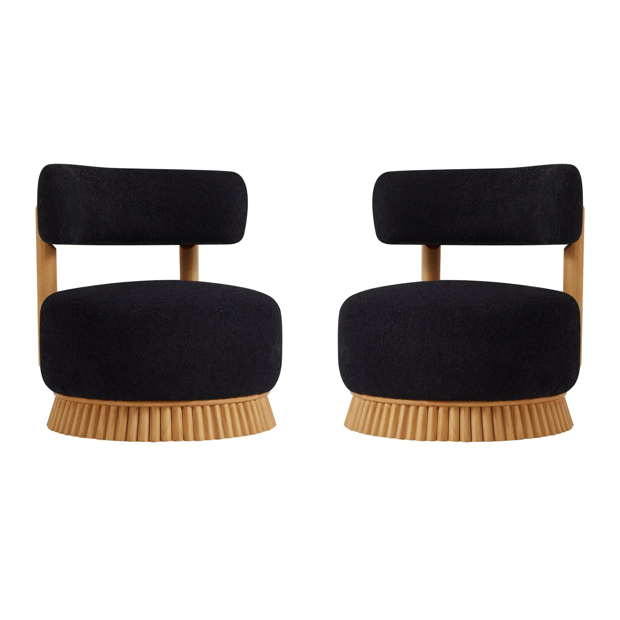 Modern 27.5" W Farmhouse Armless Chair Set of 2 by HouseOfZazla