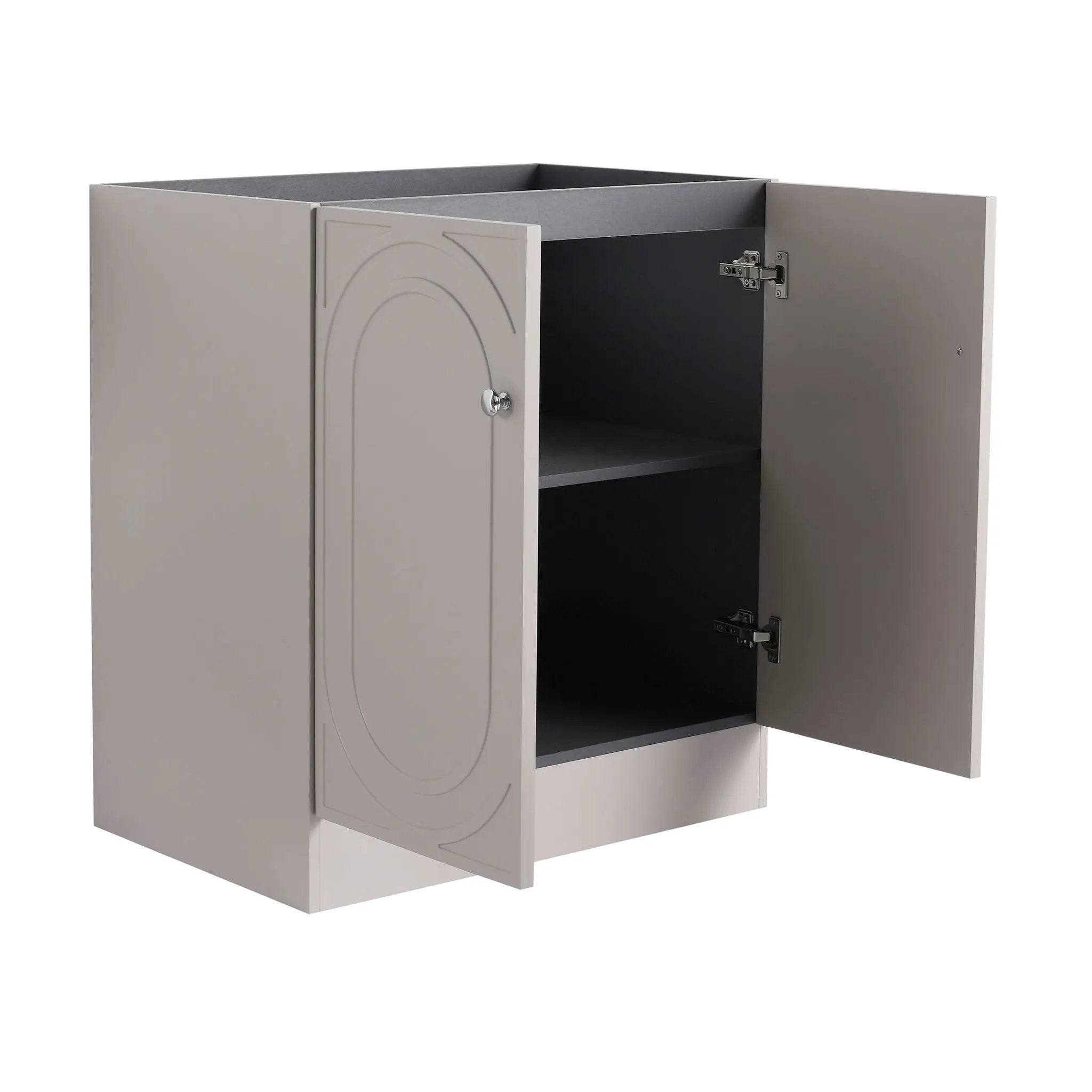 Modern Freestanding Bathroom Vanity With Soft Close Cabinet Doors by HouseOfZazla