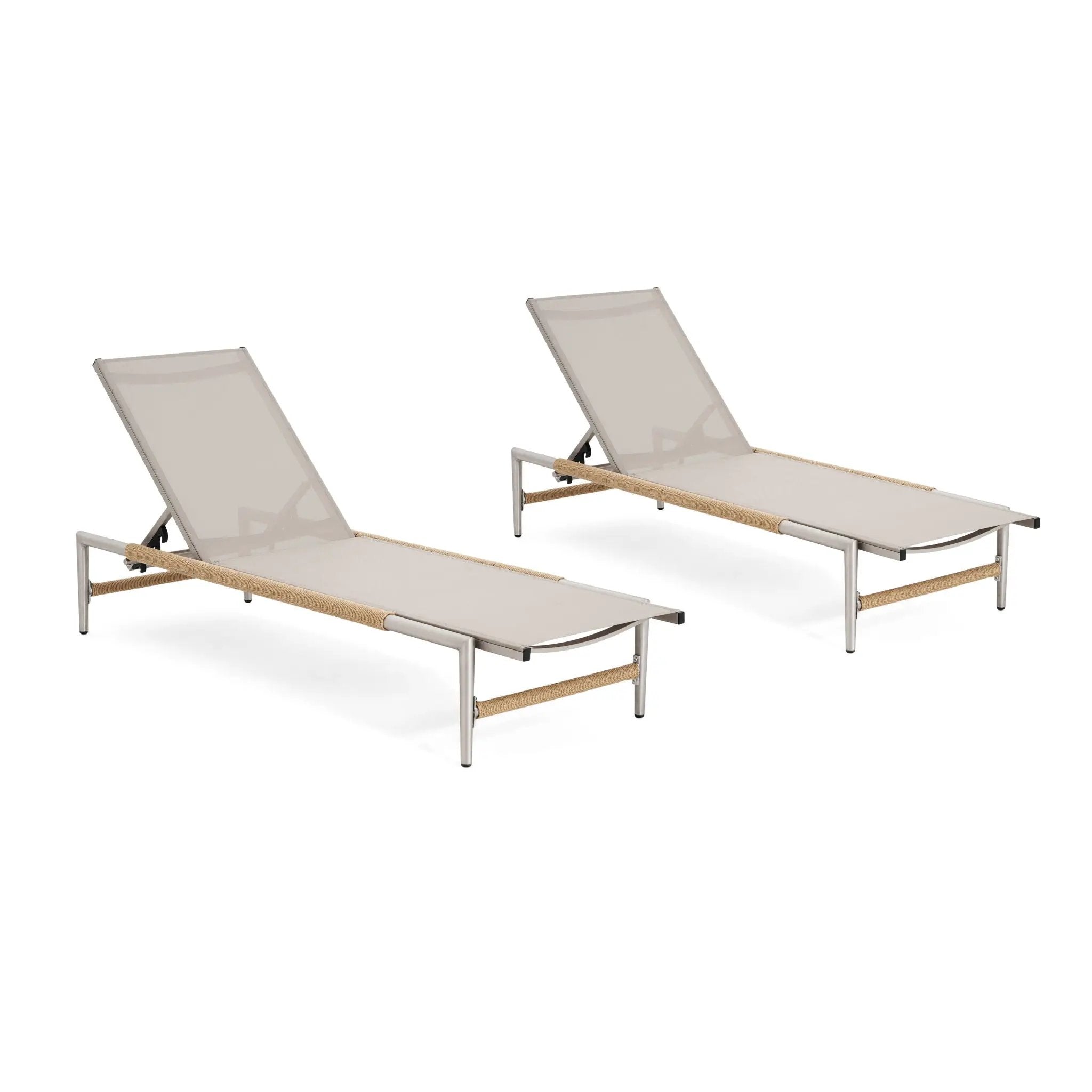 Hargrove Outdoor Patio Aluminum Chaise Lounge Set of 2 by HouseOfZazla