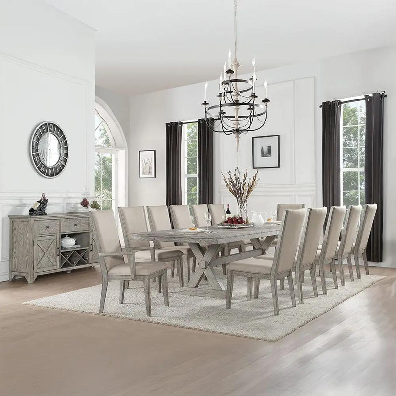 Rocky - Side Chair (Set of 2) - Fabric & Gray Oak by Unique Piece Furniture