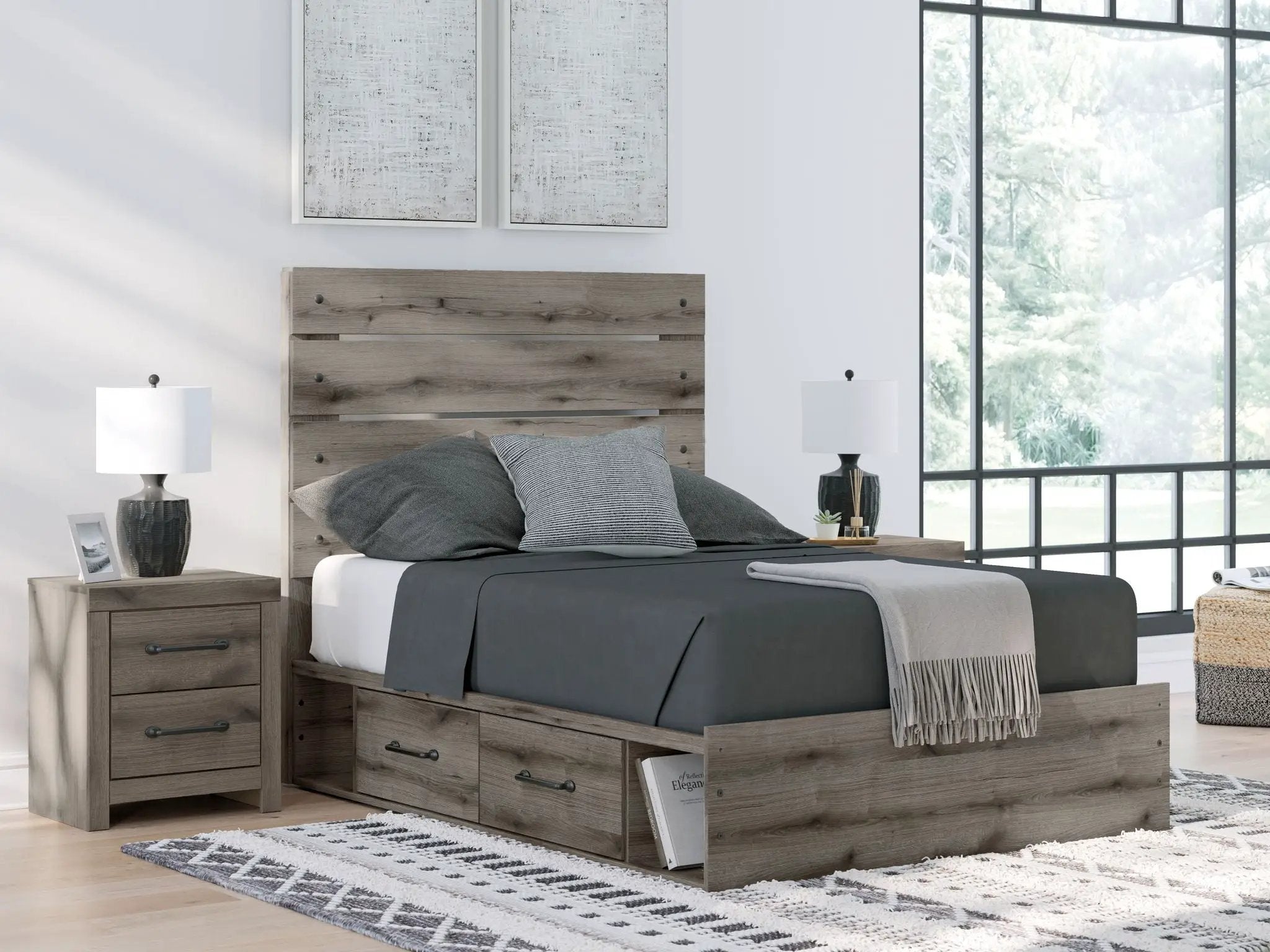 Graystorm - Panel Storage Bed by Unique Piece Furniture