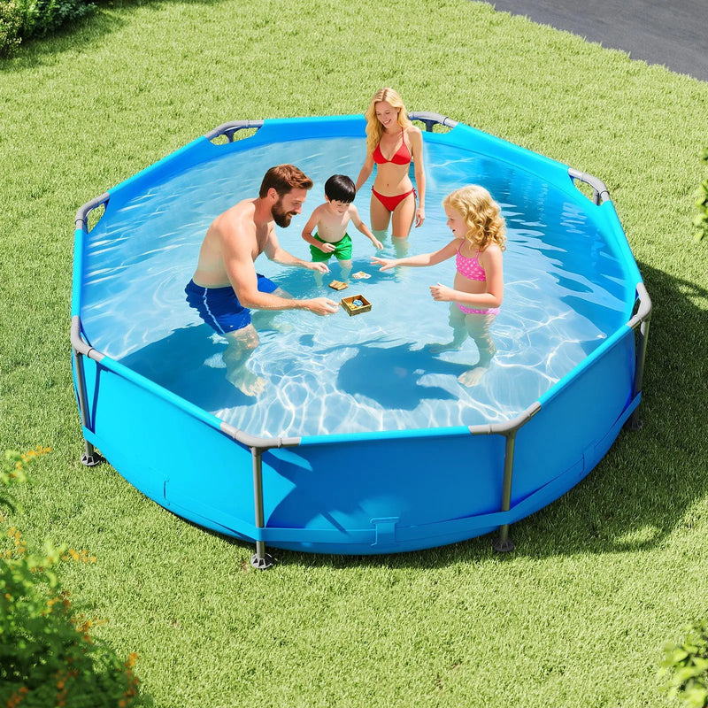 690/978/1158/1617 Gal Outdoor Family Swimming Pool with Metal Frame by DirectDeals