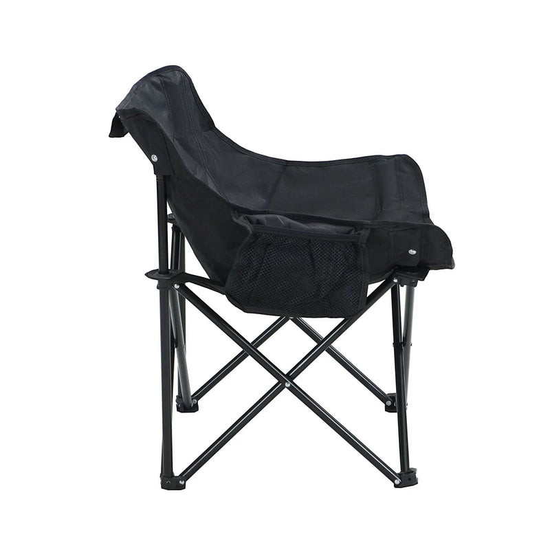 2 Pieces Outdoor Camping Chairs Folding / Portable, Comfortable Seating, Durable Steel Fram