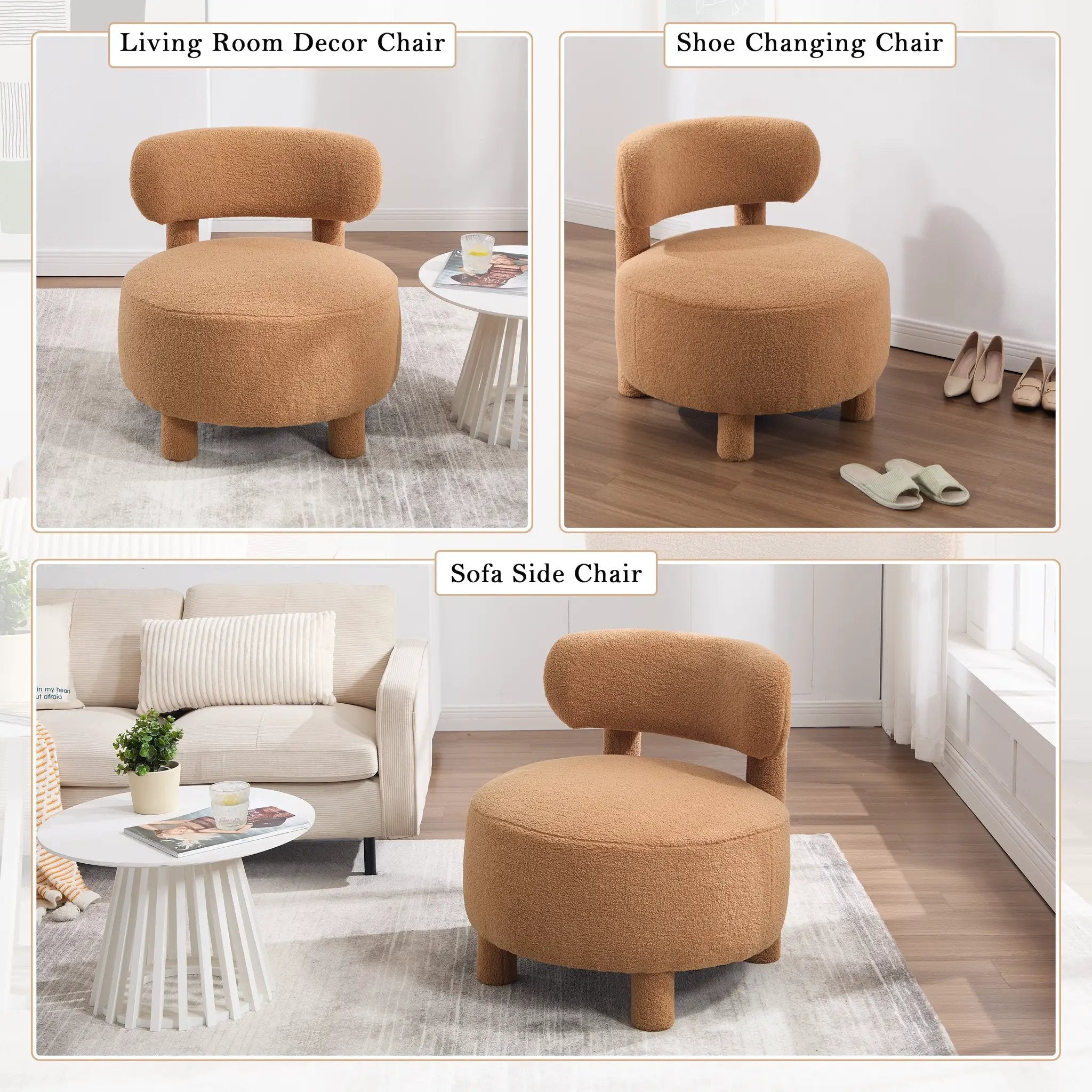 Teddy Fabric Armless Accent Chair by HouseOfZazla