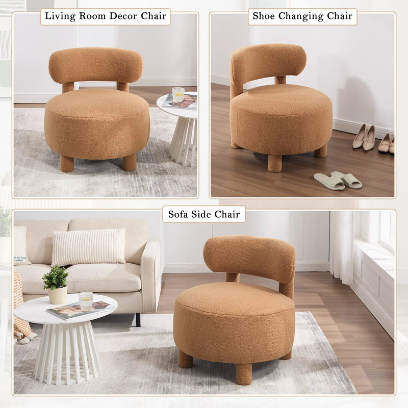 Teddy Fabric Armless Accent Chair by HouseOfZazla