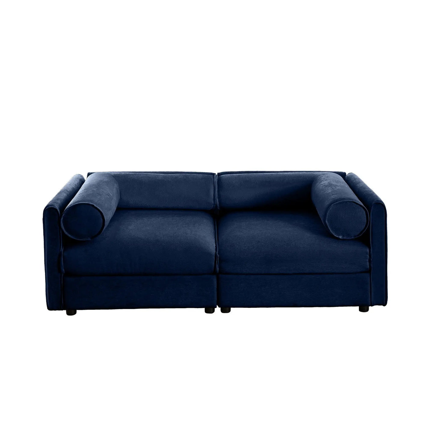 Stylish Sofa With Storage Seat And Cylindrical Backrest by Unique Piece Furniture