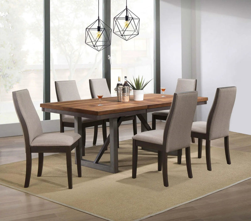 Spring Creek 77-inch Extension Dining Table Natural Walnut by Unique Piece Furniture