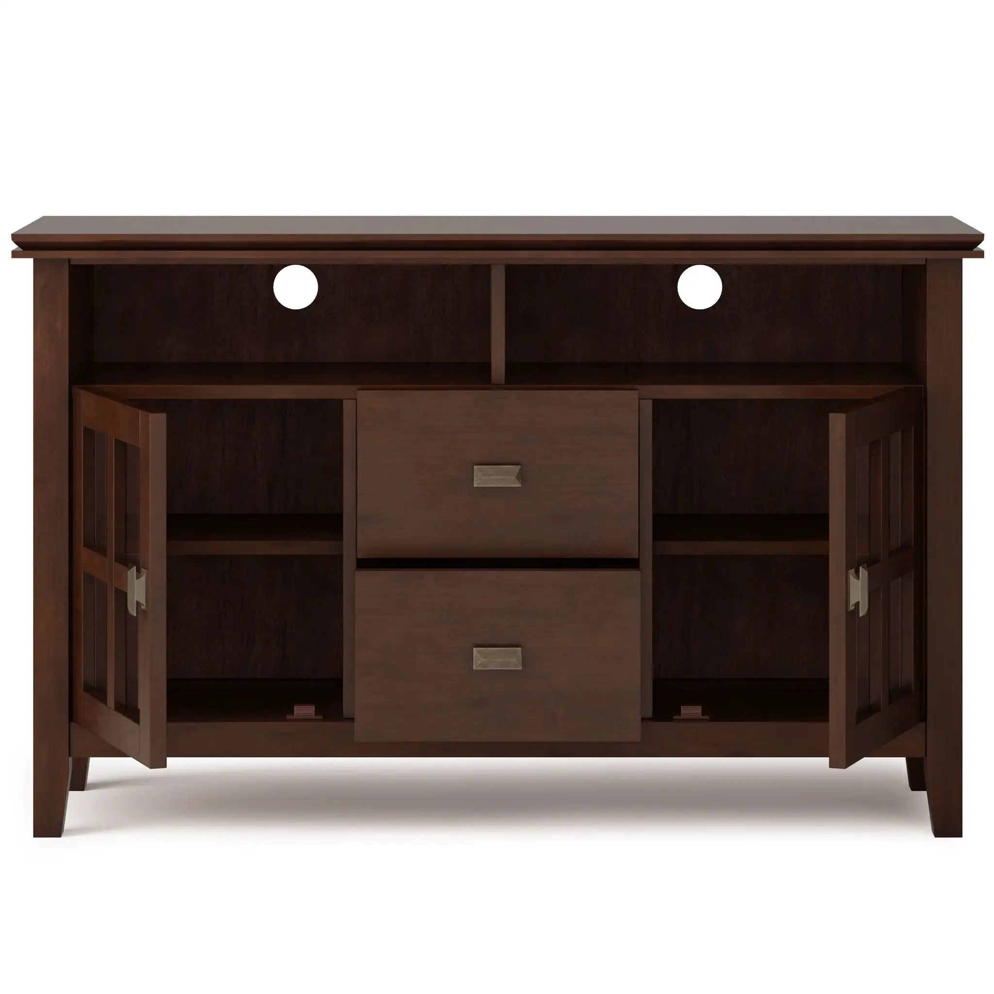 Artisan - TV Media Stand, Handcrafted - Russet Brown by HouseOfZazla