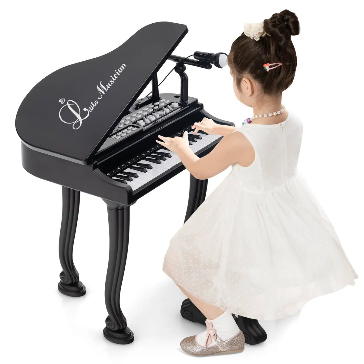 37 Keys Kids Piano Keyboard with Stool and Piano Lid, photo 4 of 9