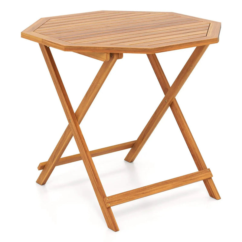 Octagonal Folding Patio Dining Table - Acacia Wood by DirectDeals