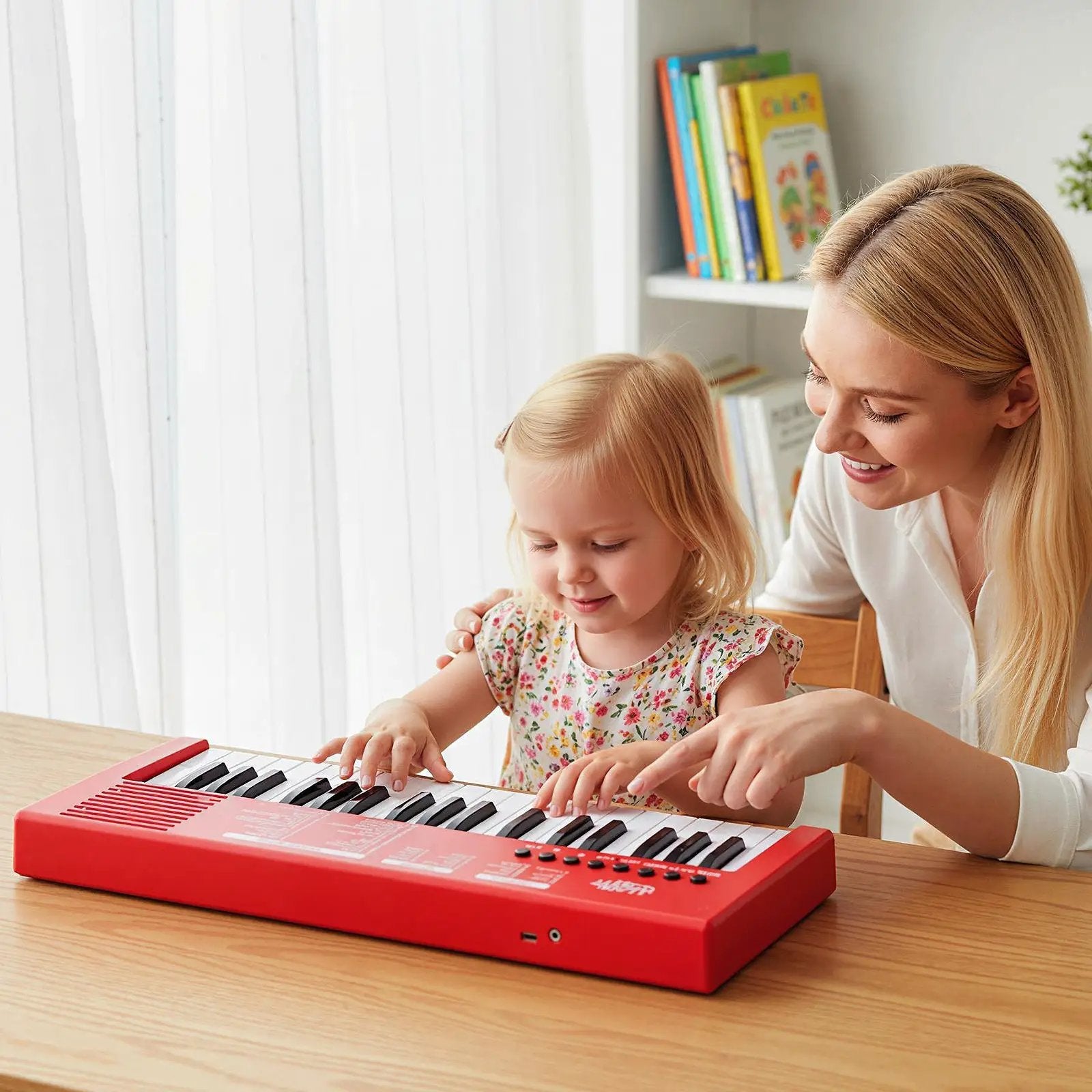 37 Keys Kids Piano Keyboard with 8 Rhythms and Microphone by DirectDeals