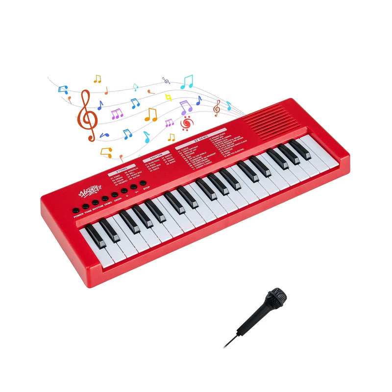 37 Keys Kids Piano Keyboard with 8 Rhythms and Microphone by DirectDeals