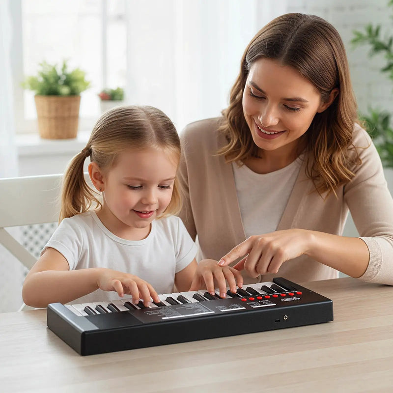 37 Keys Kids Piano Keyboard with 8 Rhythms and Microphone by DirectDeals