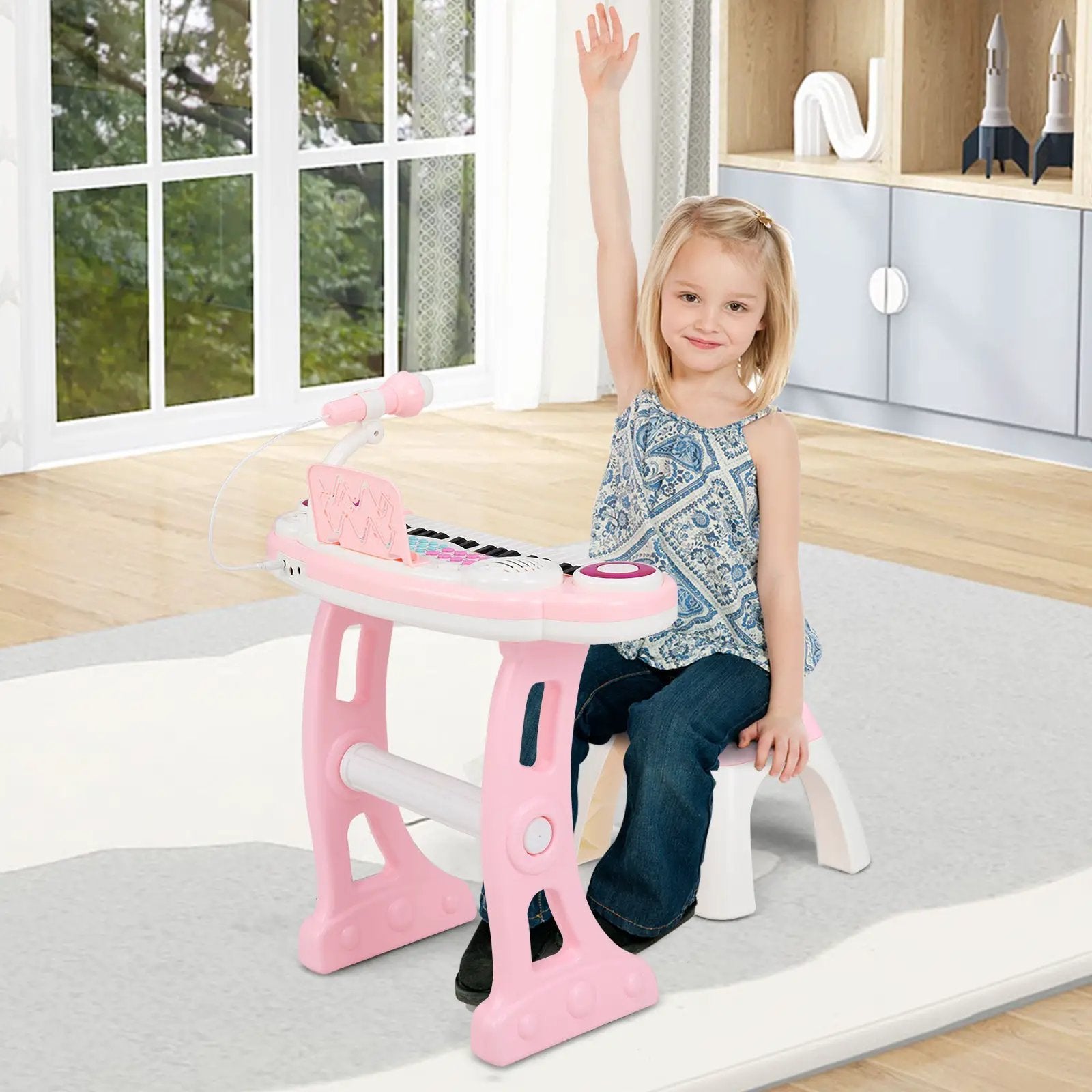 37-key Kids Electronic Piano Keyboard Playset by DirectDeals