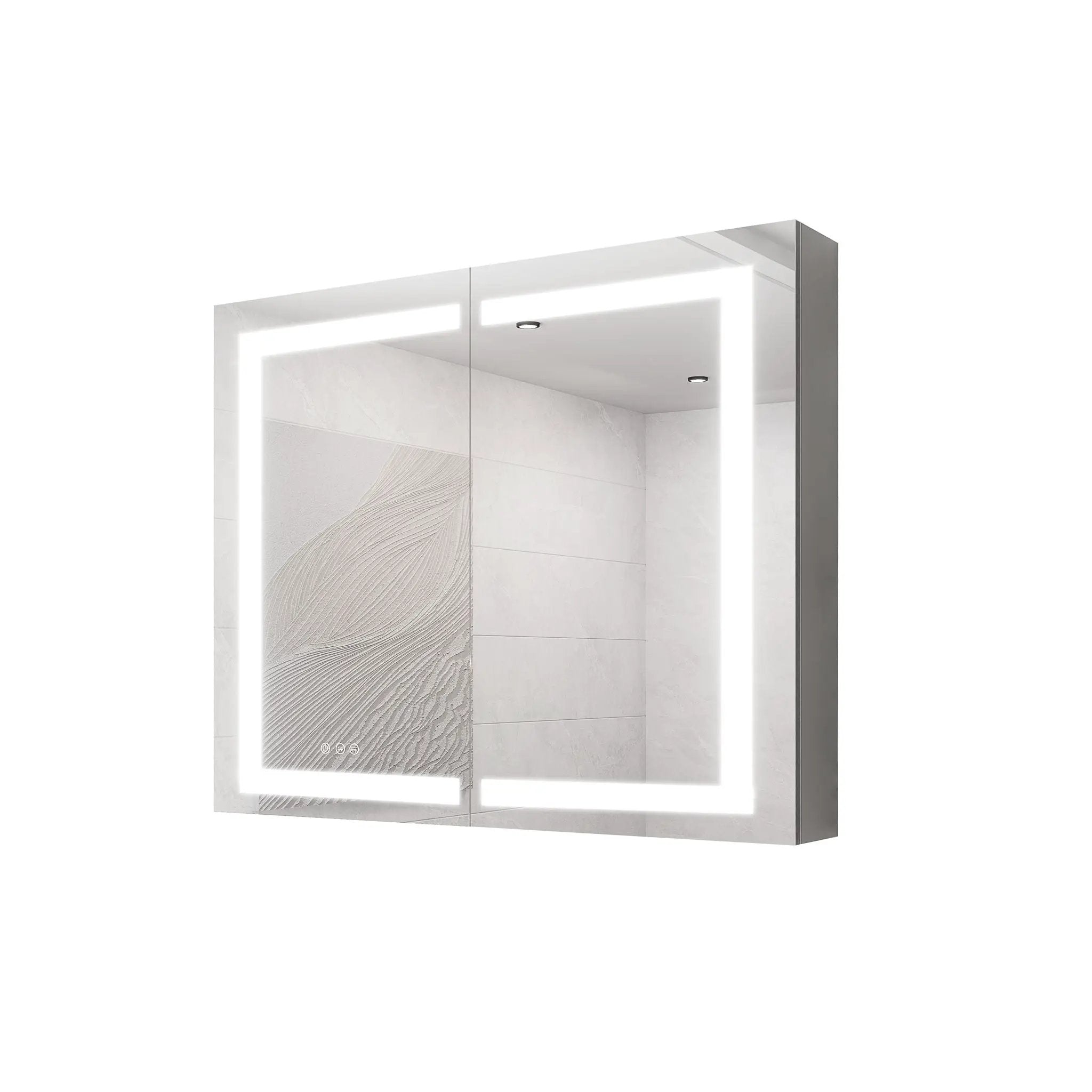 Medicine Cabinet With LED Vanity Mirror, Anti-Fog, Waterproof, Dimmable With Touch Switch by HouseOfZazla