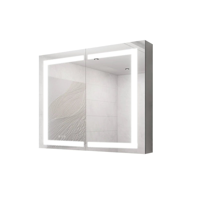 Medicine Cabinet With LED Vanity Mirror, Anti-Fog, Waterproof, Dimmable With Touch Switch by HouseOfZazla