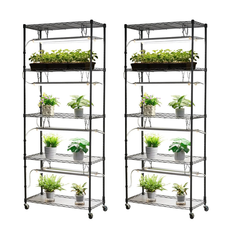 DIY Plant Shelf with Grow Lights by HouseOfZazla