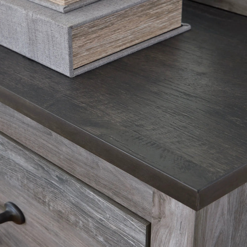 Bronyan - Two Drawer Night Stand - Dark Gray by Unique Piece Furniture