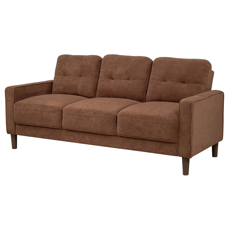 Bowen II Fabric Upholstered Track Arm Sofa Rust by Unique Piece Furniture