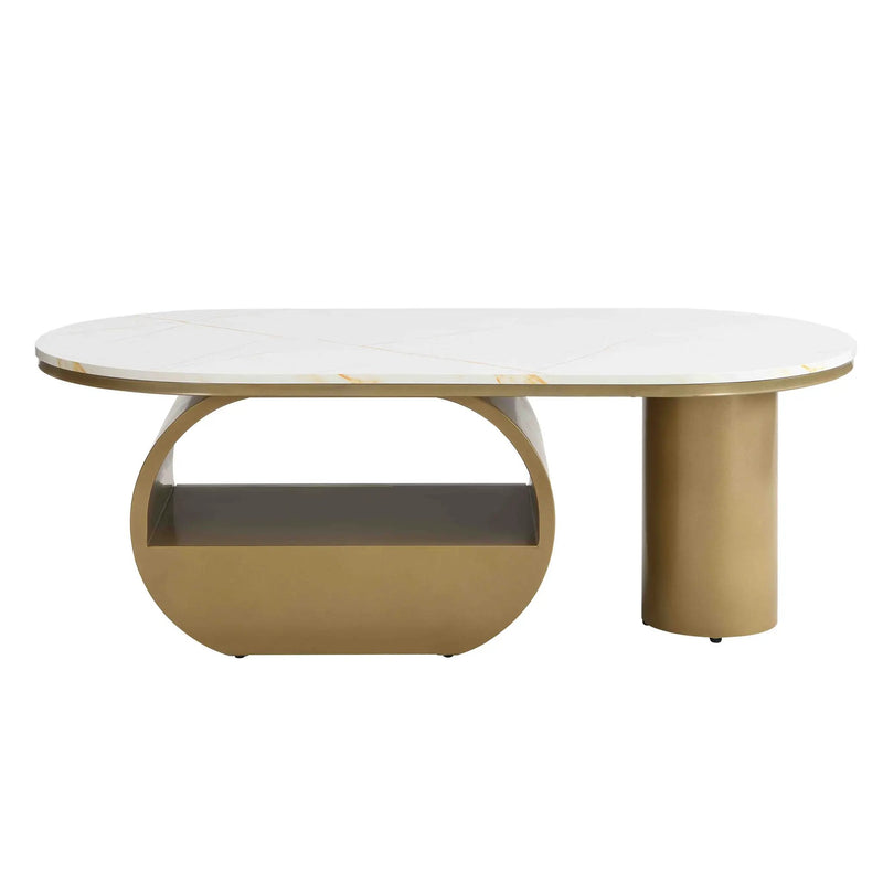 Luxury Modern Oval Coffee Table by HouseOfZazla