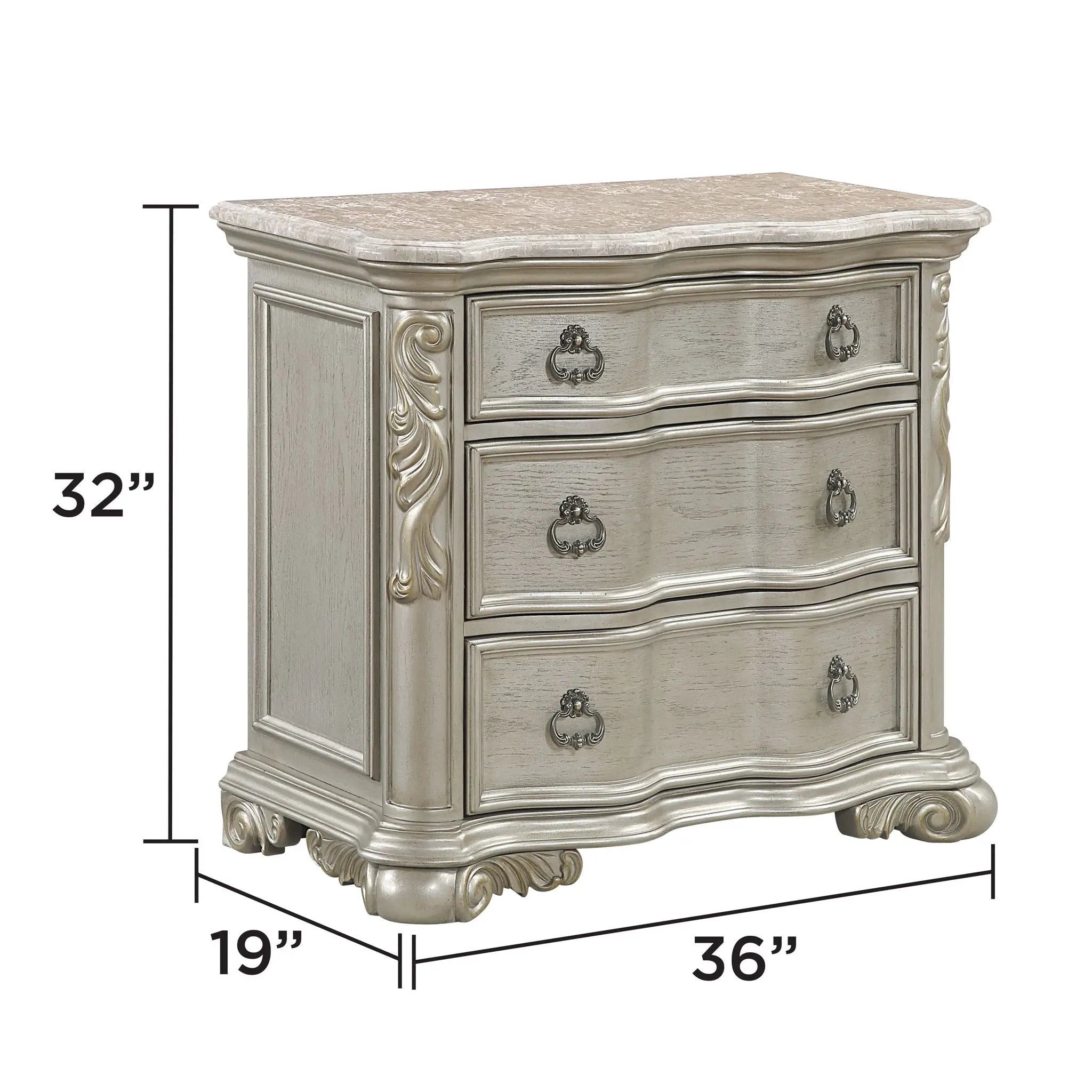 Bella - Nightstand - Champagne by HouseOfZazla
