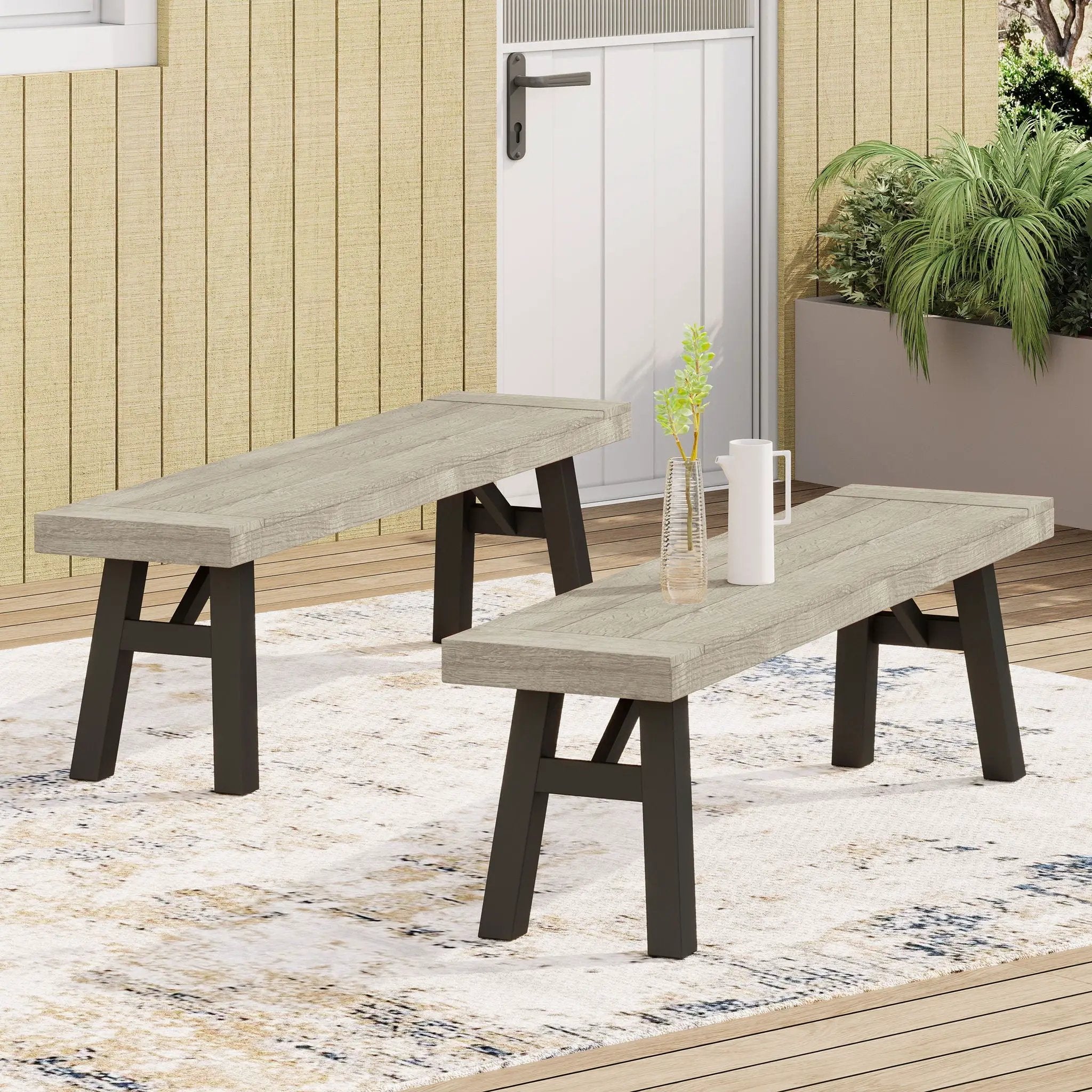Bettina - Bench - Gray by HouseOfZazla