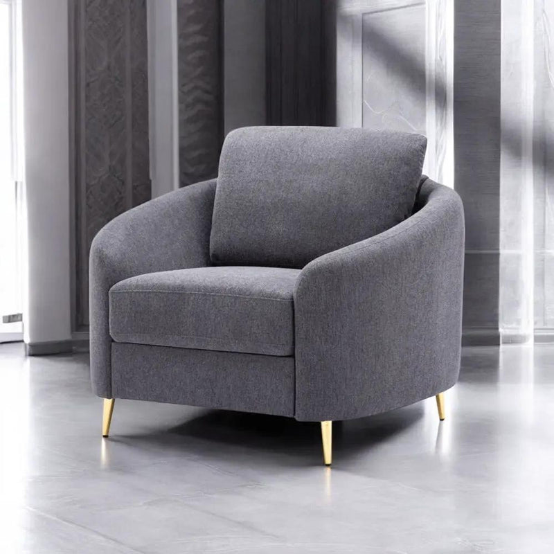 Yuina - Chair - Gray Linen by Unique Piece Furniture
