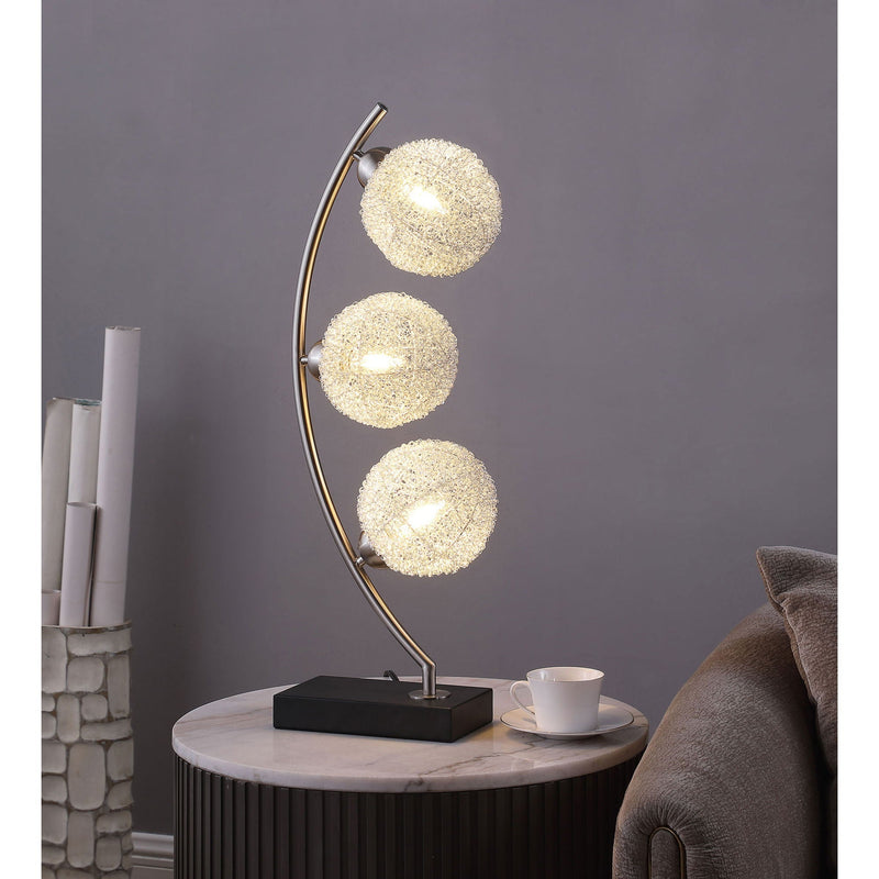 Mcdougal - Spherical Table Lamp With LED Lighting - Black by HouseOfZazla
