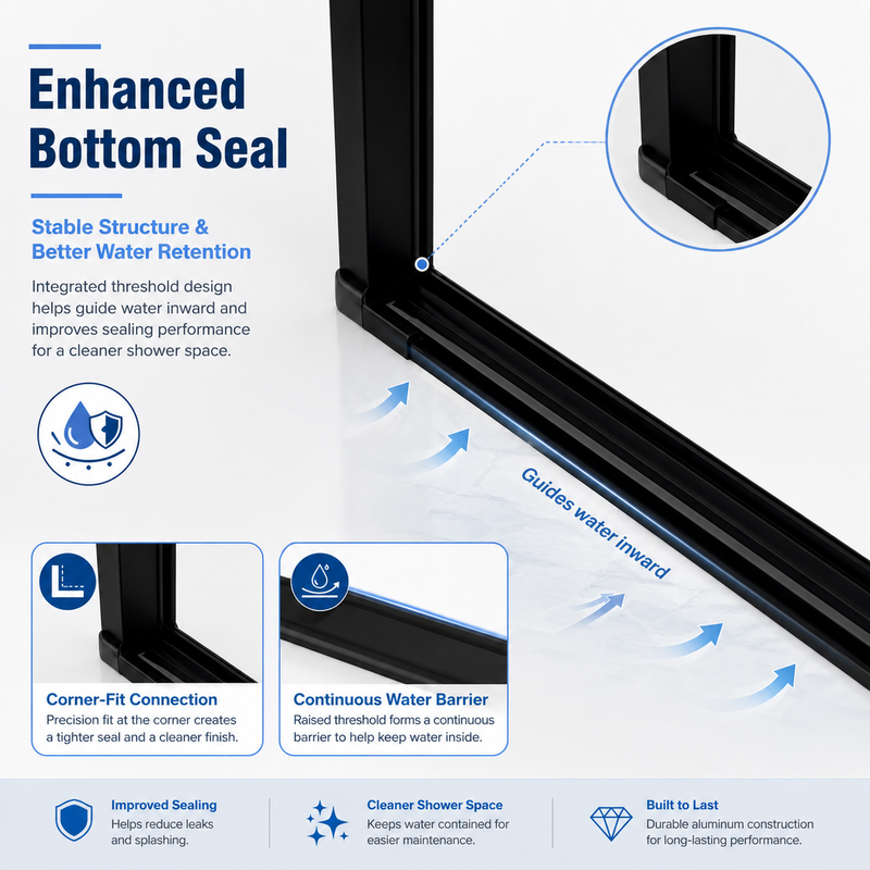 28"-29.2" x 72" Semi-Frameless Pivot Shower Door by HouseOfZazla
