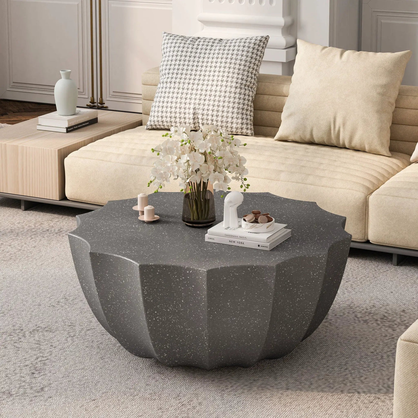 Modern Round Coffee Table For Indoor / Outdoor by HouseOfZazla