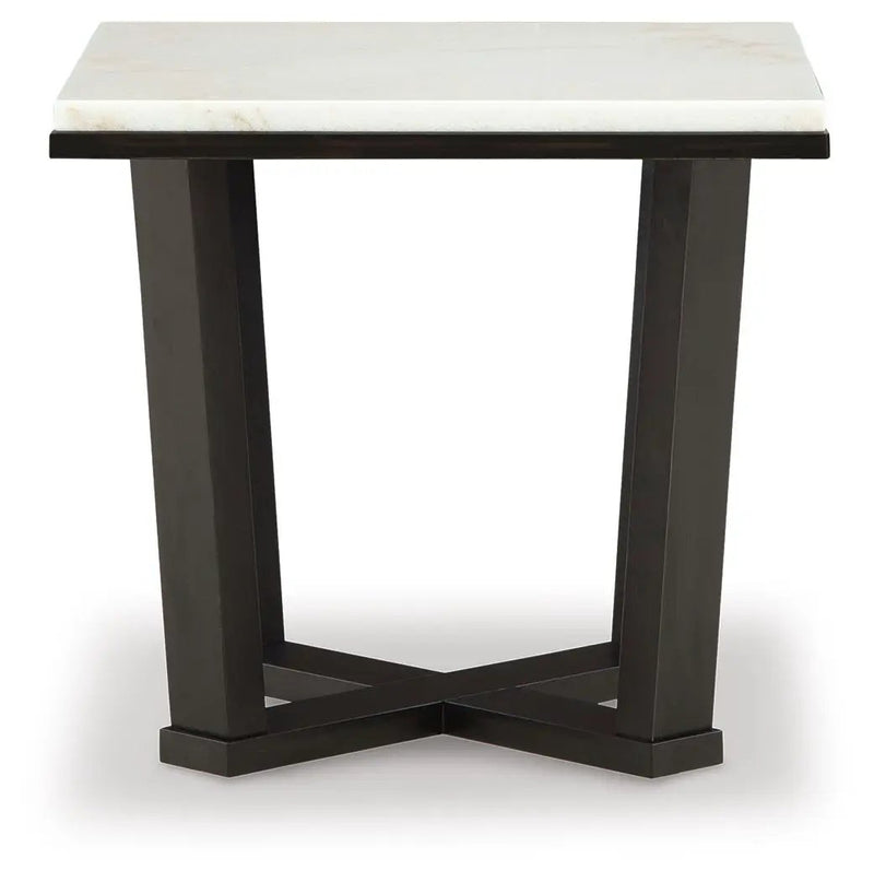 Fostead - Square End Table - White / Espresso by Unique Piece Furniture